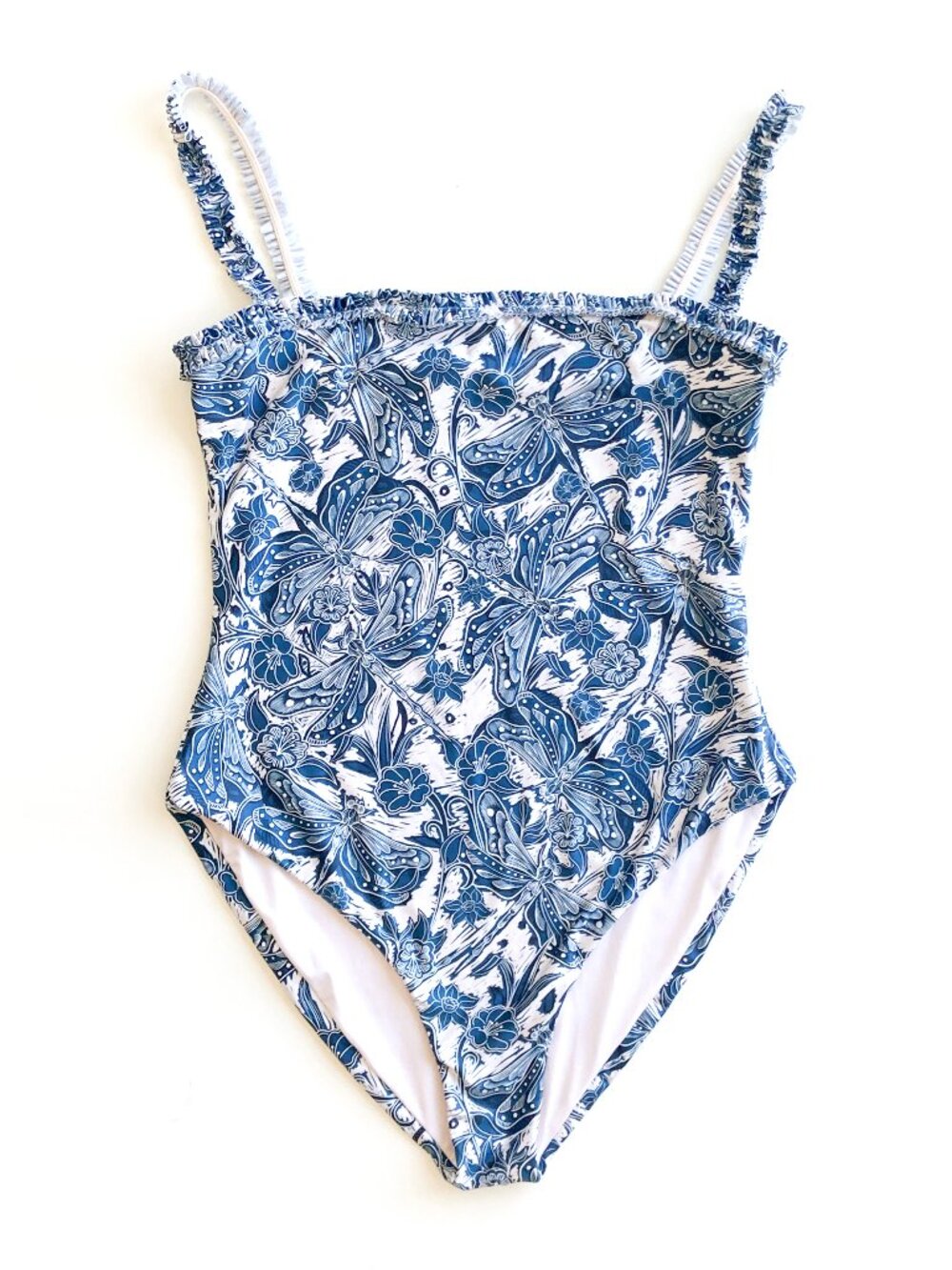 Agua Bendita Limon One-Piece Suit Ruffle Straps